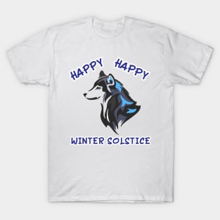 Winter Solstice 2018 Tshirt Yule Holiday Season | Dog Husky T-Shirt